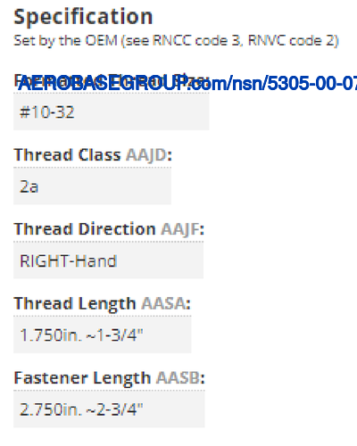 國家庫存編號圖片 5305-00-071-1332